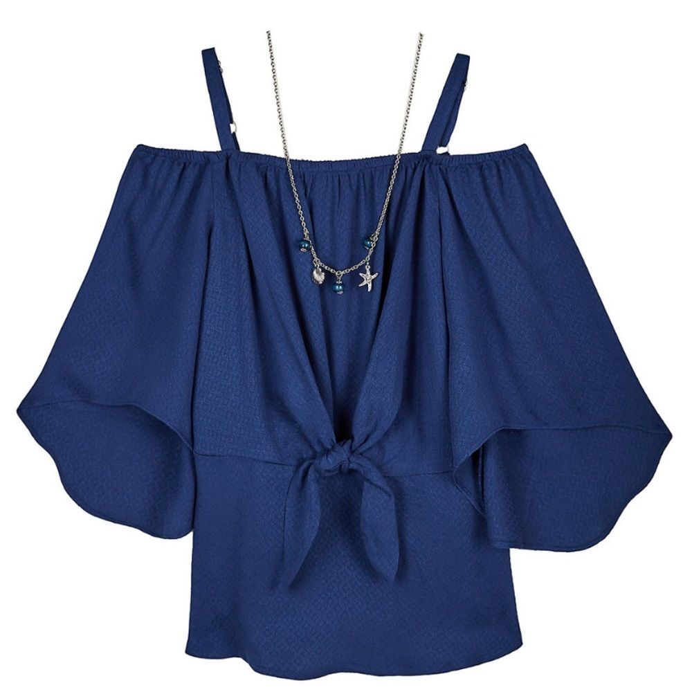 Girls size 16 XL IZ Amy Byer Cold-Shoulder Top
by IZ Amy Byer
WITH necklace